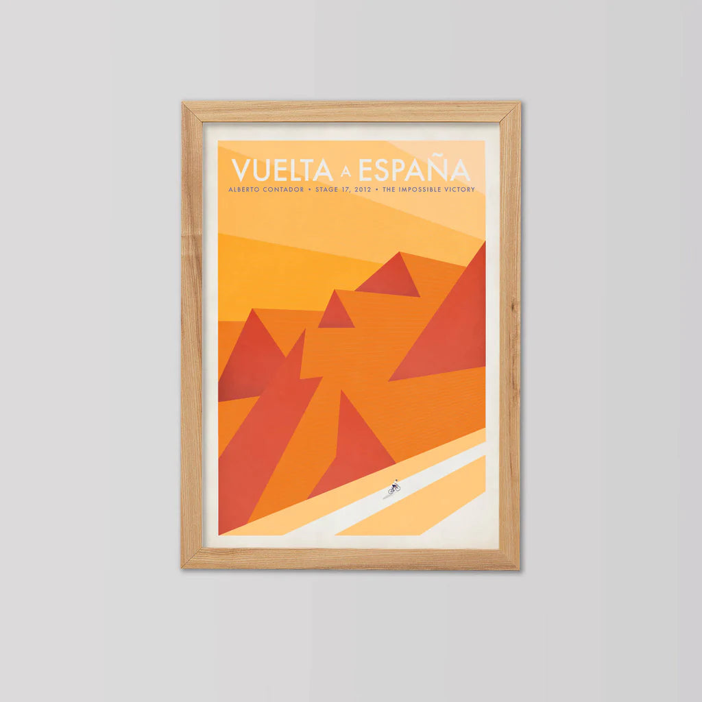 Cycliste fait à la main Vuelta a España Cyclisme Impression artistique