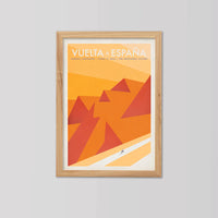 Handmade Cyclist Vuelta a España Cycling Art Print
