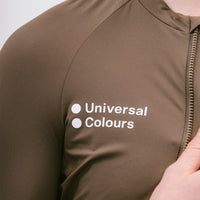 Universal Colours Mono Women's Short Sleeve Jersey Radtrikot Heavy Dark Brown