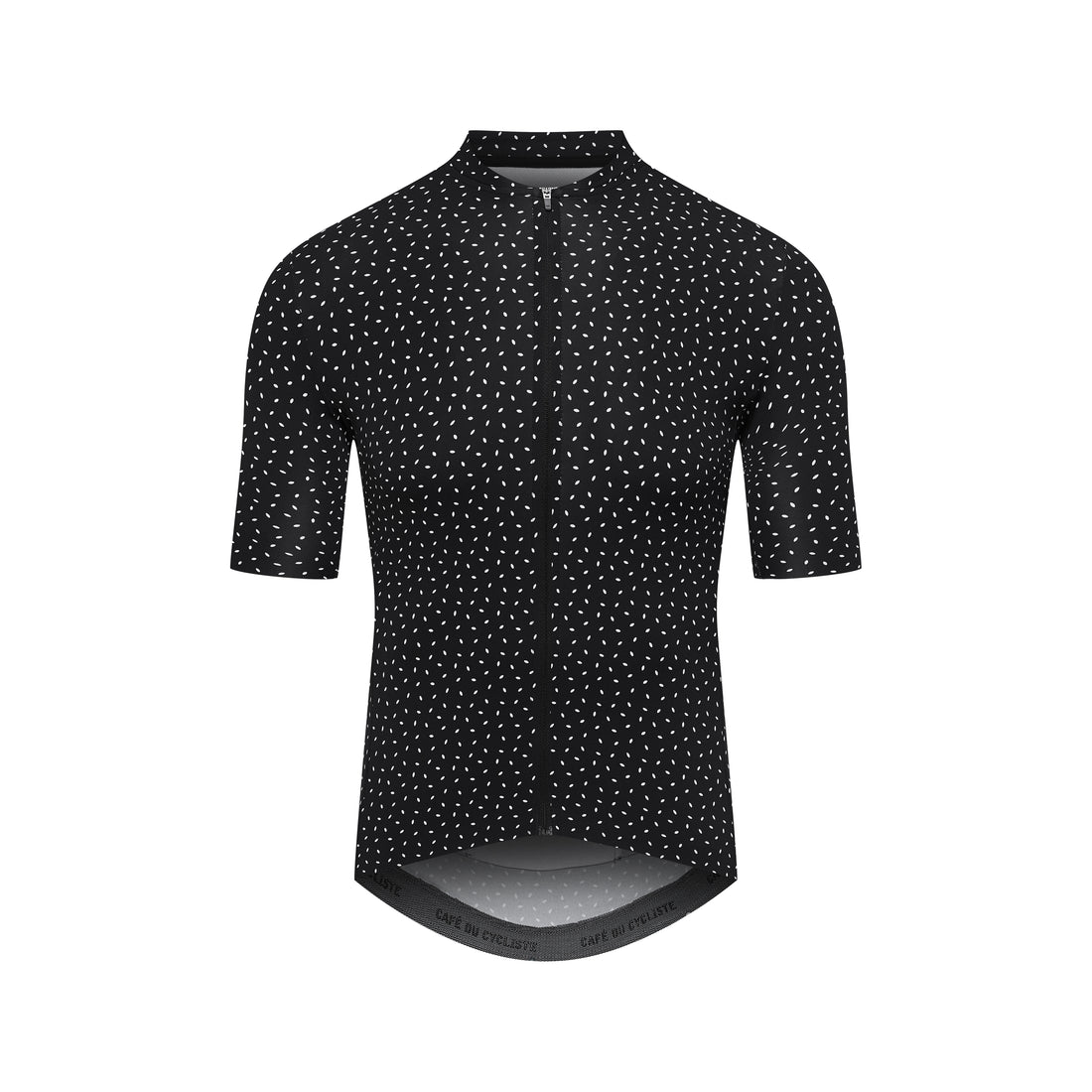 Café du Cycliste Christine Men's Race Cycling Jersey Radtrikot Black Print
