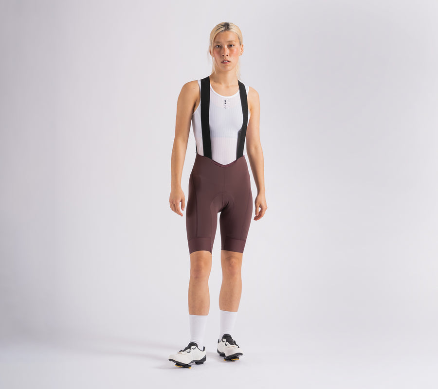 Universal Colours Mono Women's Bib Short Radhose Deep Red