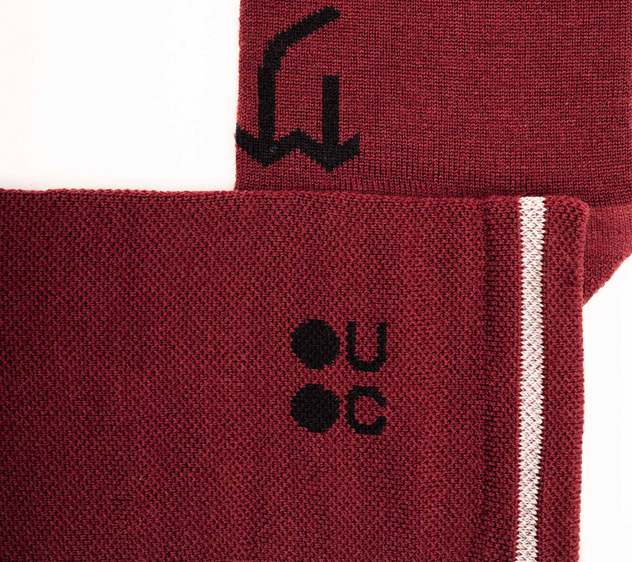 Chaussettes Universal Colors Mono Merino Mars Rouge