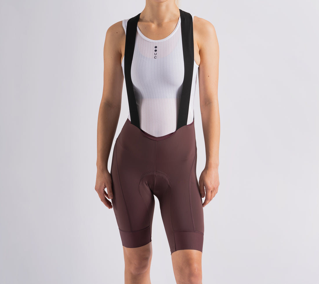 Universal Colours Mono Women's Bib Short Radhose Deep Red