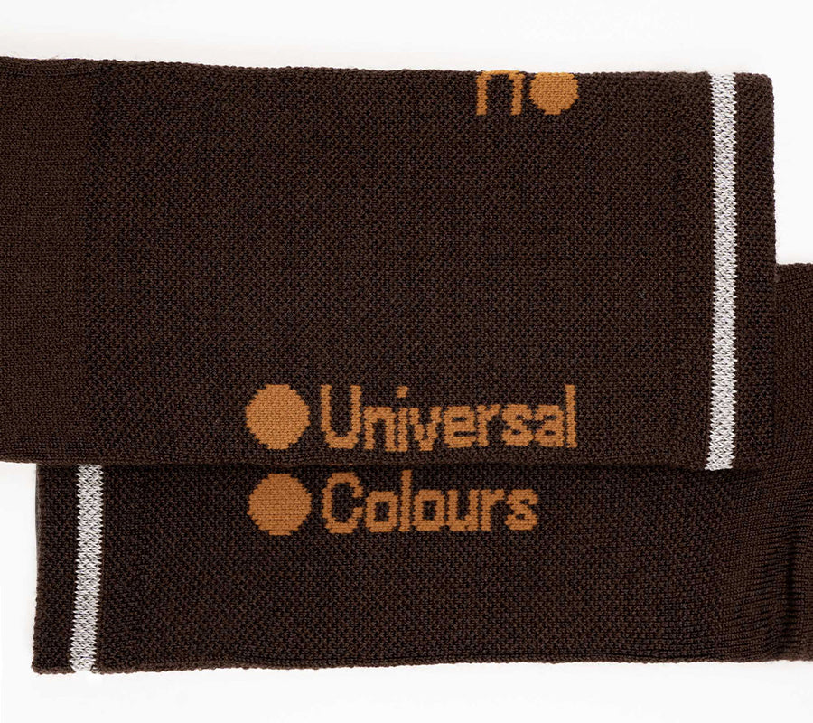Universal Colours Mono Merino Socks Radsocken Heavy Bark Brown
