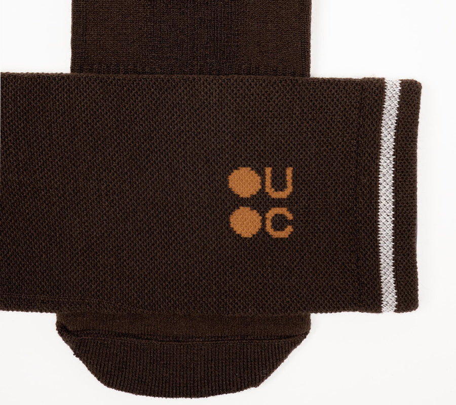 Universal Colours Mono Merino Socks Radsocken Heavy Bark Brown