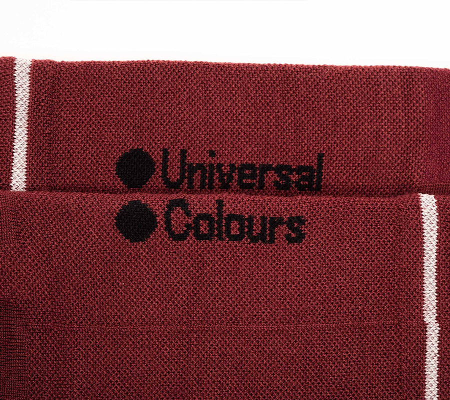 Chaussettes Universal Colors Mono Merino Mars Rouge