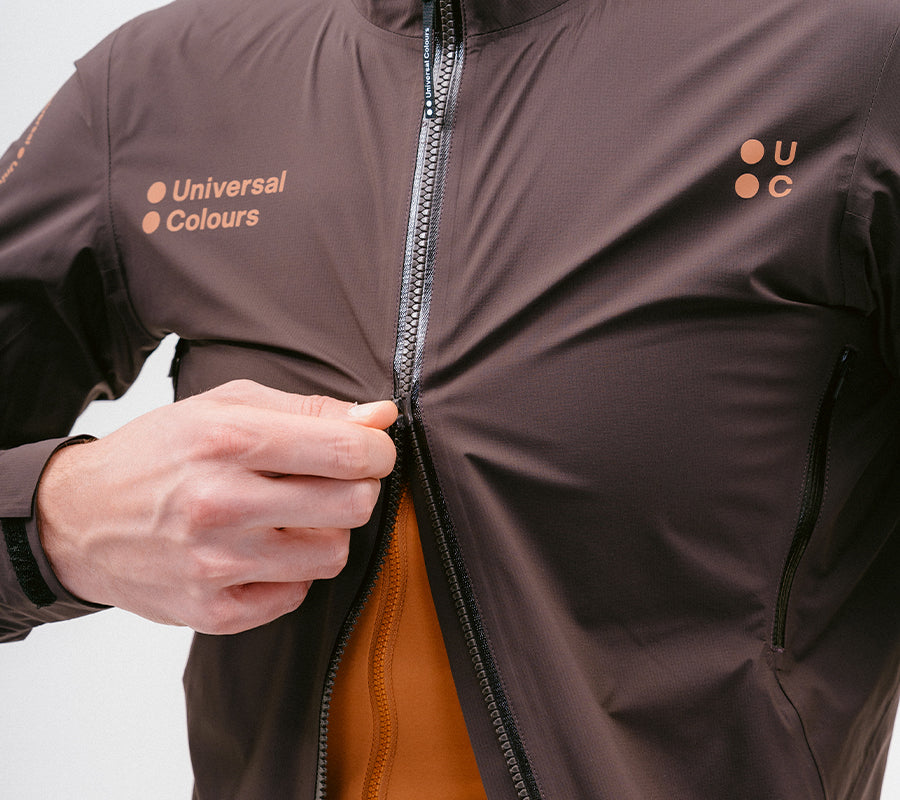 Universal Colours Chroma Men’s Rain Jacket Regenjacke Heavy Dark Brown